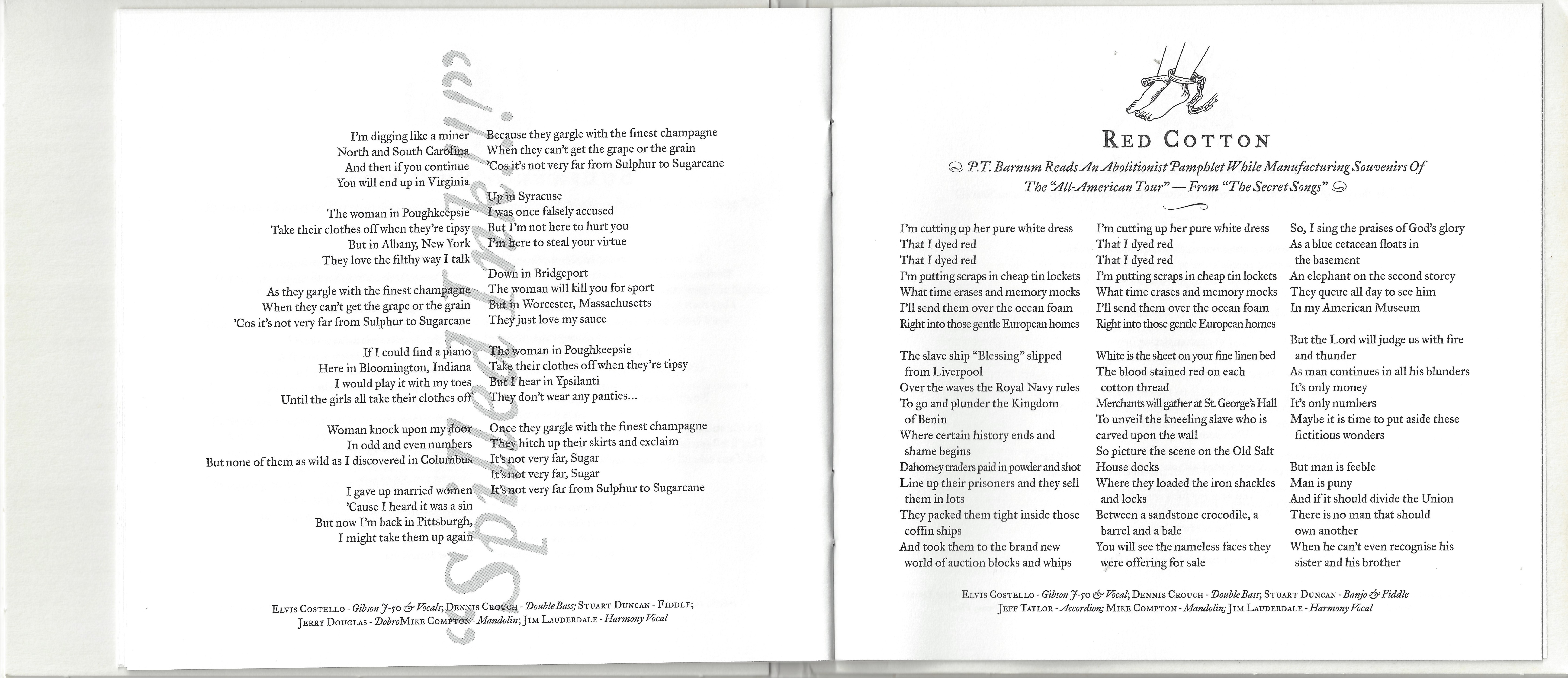 Elvis Costello  Secret, Profane & Sugarcane : Booklet09